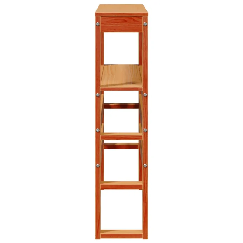 Galvūgalis su lentynomis, rudos, 75cm, pušies medienos masyvas