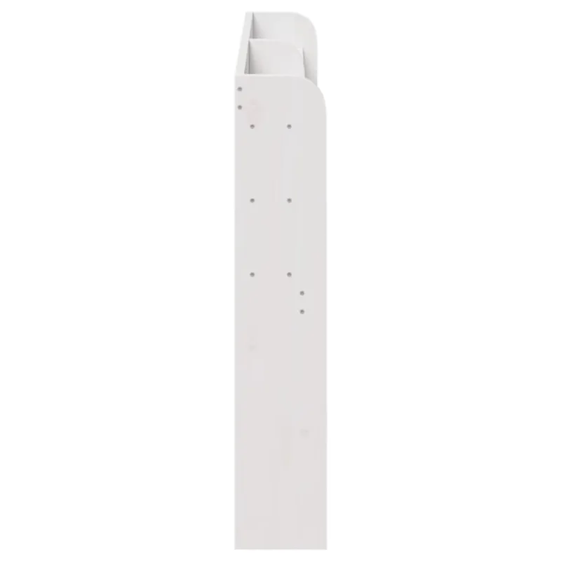 Galvūgalis su lentynomis, baltas, 150cm, pušies masyvas