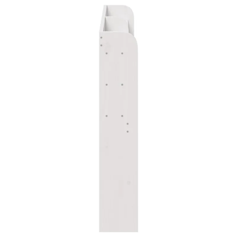 Galvūgalis su lentynomis, baltas, 135cm, pušies masyvas