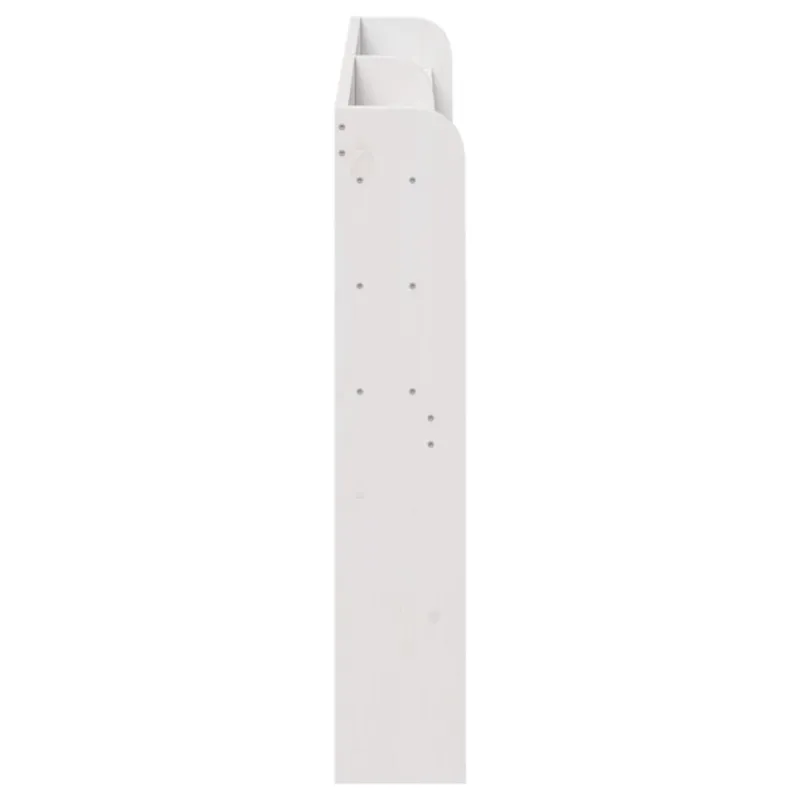 Galvūgalis su lentynomis, baltas, 120cm, pušies masyvas
