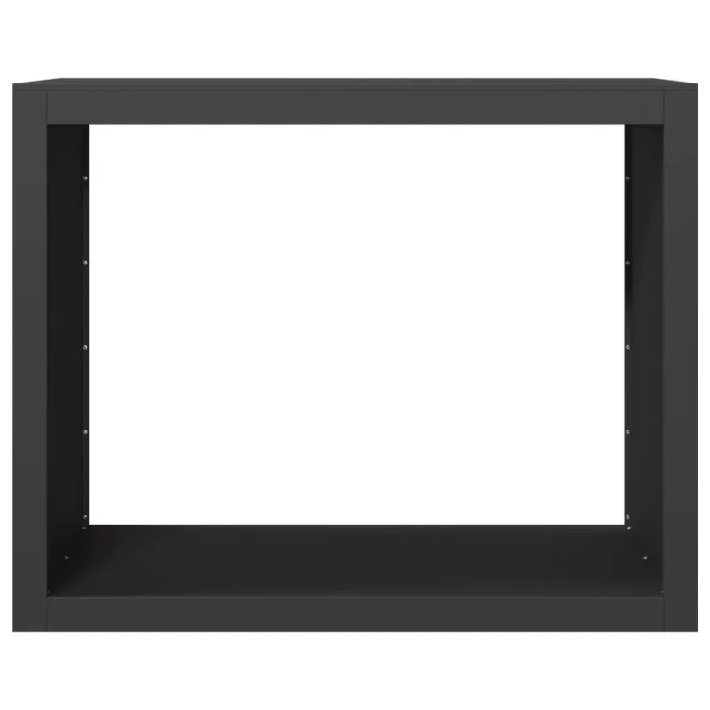Stovas malkoms, juodos spalvos, 100x40x80cm, plienas