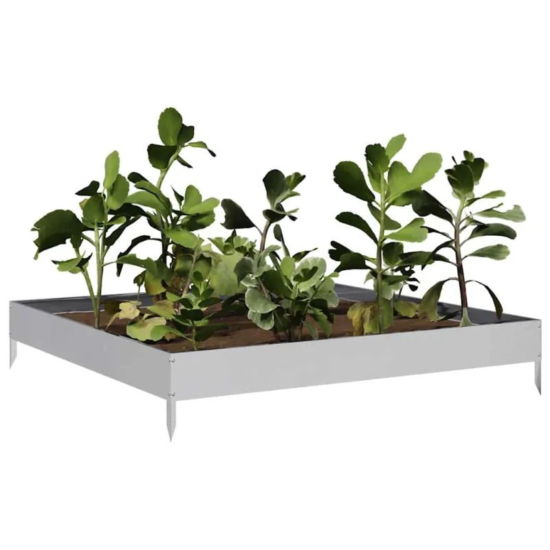 Aukštas sodo lovelis, 100x100x18,5cm, galvanizuotas plienas