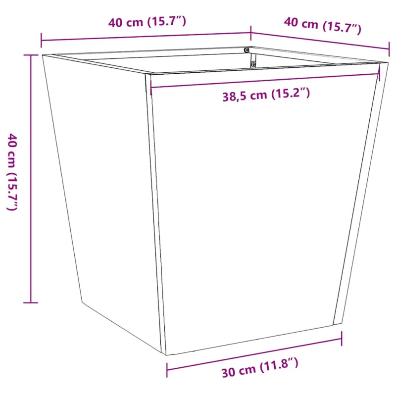 Sodo loveliai, 2vnt., 40x40x40cm, galvanizuotas plienas