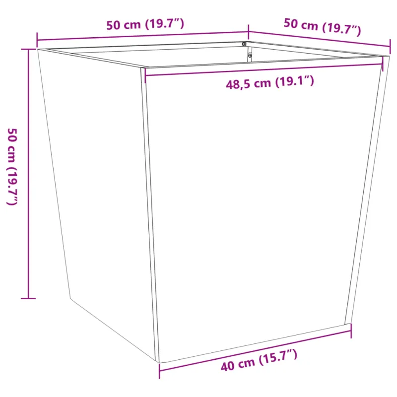 Sodo loveliai, 2vnt., baltos spalvos, 50x50x50cm, plienas