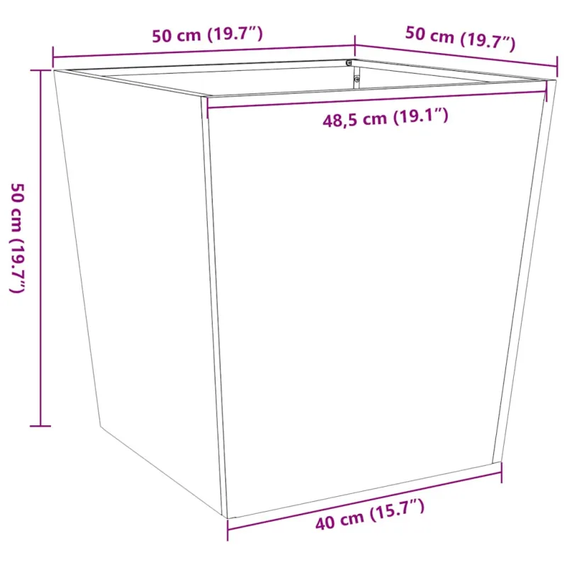 Sodo loveliai, 2vnt., 50x50x50cm, galvanizuotas plienas