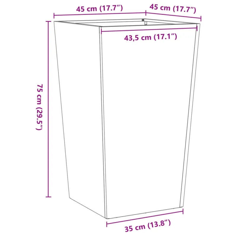 Sodo loveliai, 2vnt., antracito spalvos, 45x45x75cm, plienas