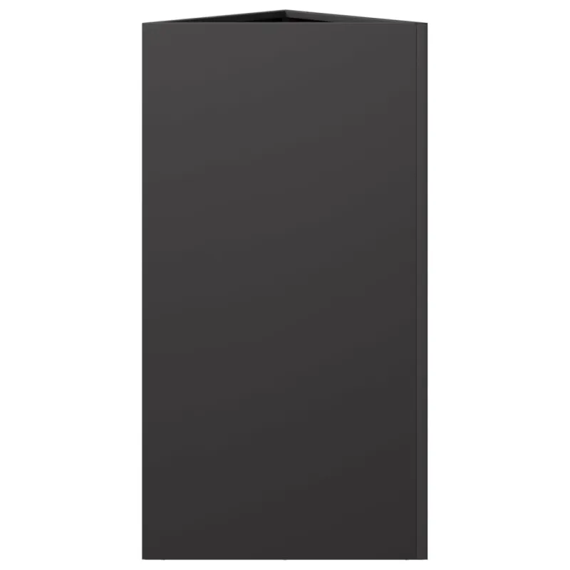 Sodo loveliai, 2vnt., juodi, 40x34,5x75cm, plienas, trikampiai