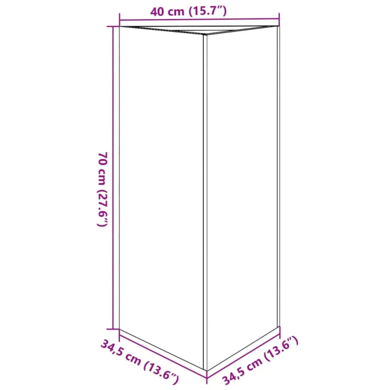 Sodo loveliai, 2vnt., juodi, 40x34,5x75cm, plienas, trikampiai
