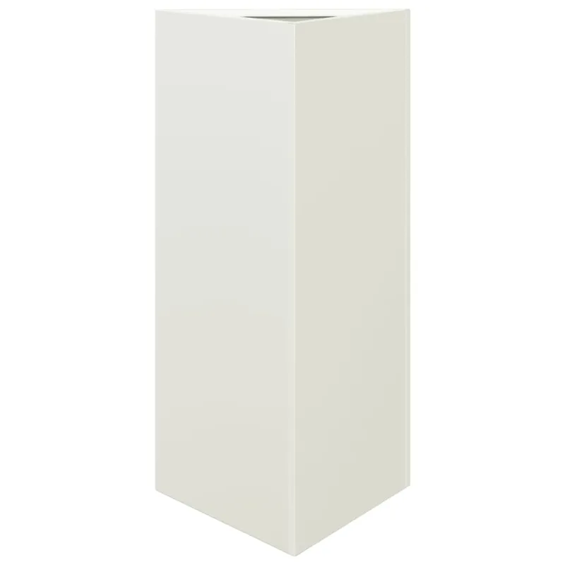 Sodo loveliai, 2vnt., balti, 40x34,5x75cm, plienas, trikampiai