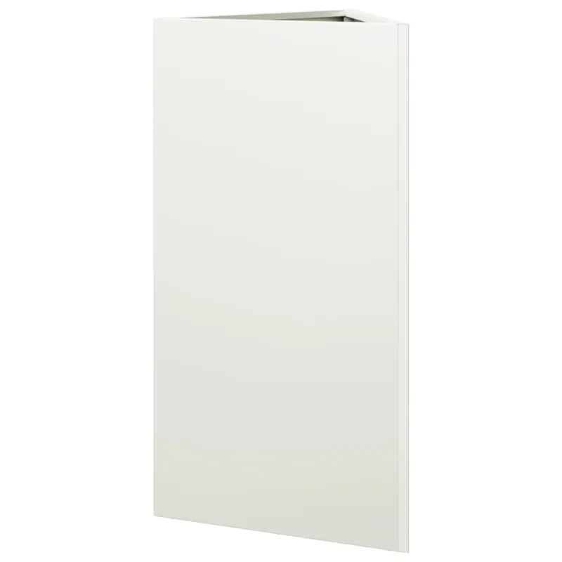 Sodo loveliai, 2vnt., balti, 40x34,5x75cm, plienas, trikampiai