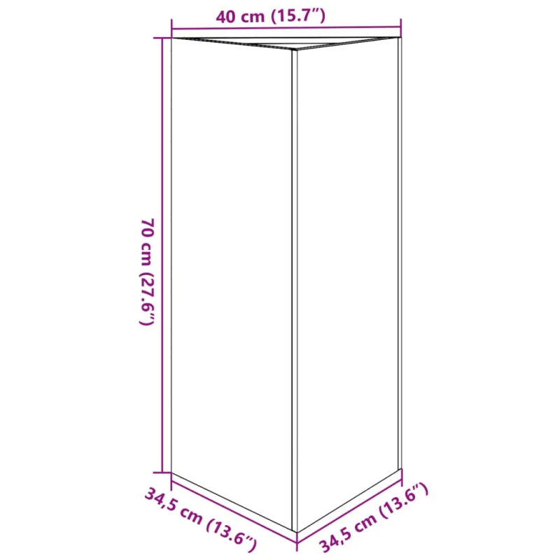Sodo loveliai, 2vnt., balti, 40x34,5x75cm, plienas, trikampiai