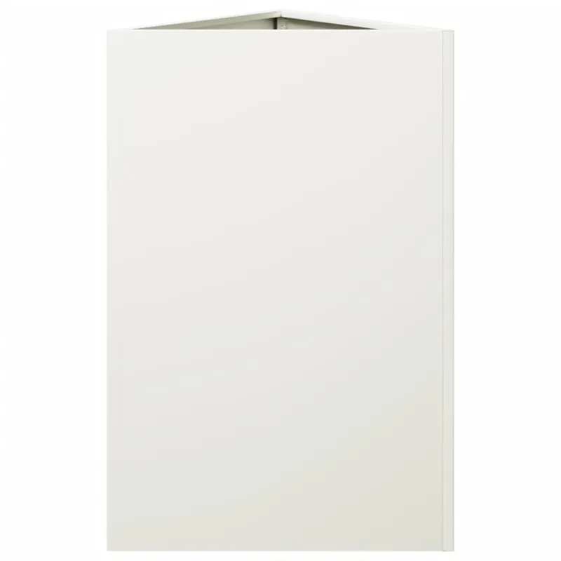 Sodo loveliai, 2vnt., balti, 50x43x75cm, plienas, trikampiai