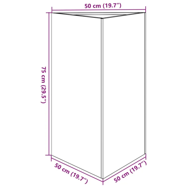 Sodo loveliai, 2vnt., balti, 50x43x75cm, plienas, trikampiai