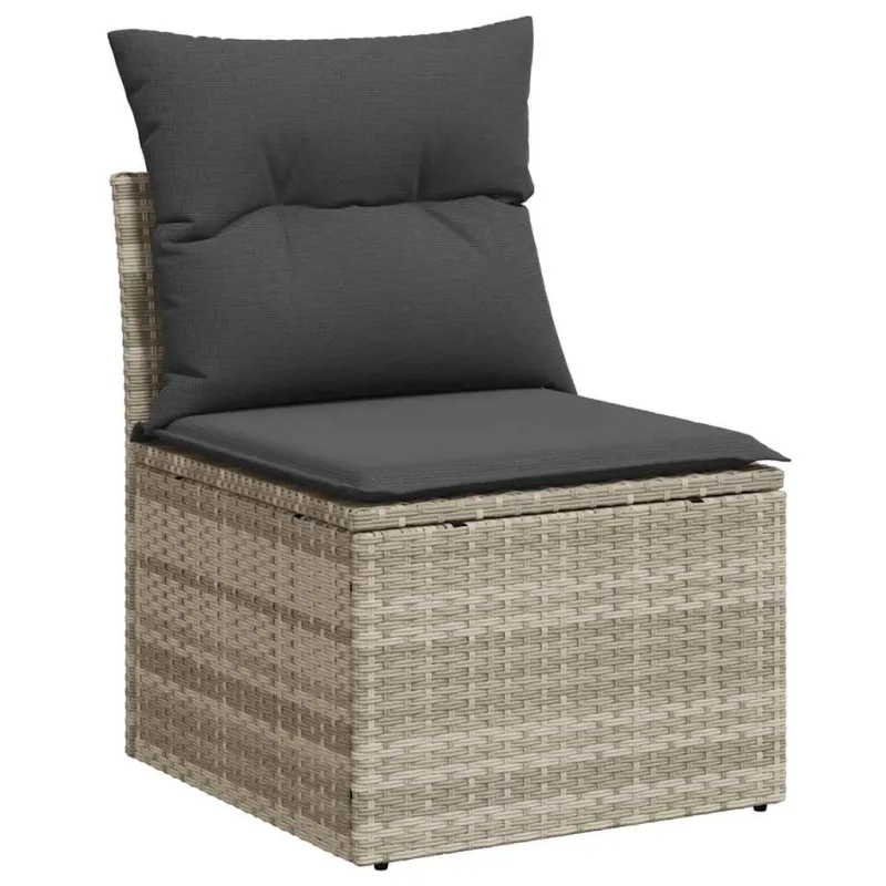 Sofosetti 7 osainen setti, vaaleanharmaa polyrataani