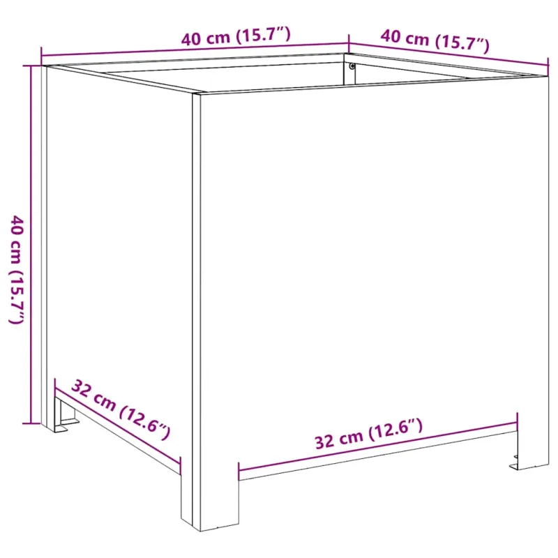 Sodo loveliai, 2vnt., 40x40x40cm, galvanizuotas plienas