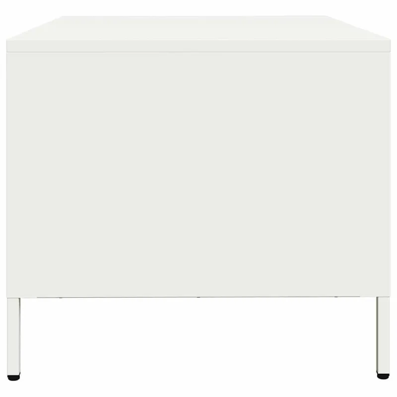 kavos staliukas baltas 101,5x50x43,5cm šaltai valcuotas plienas