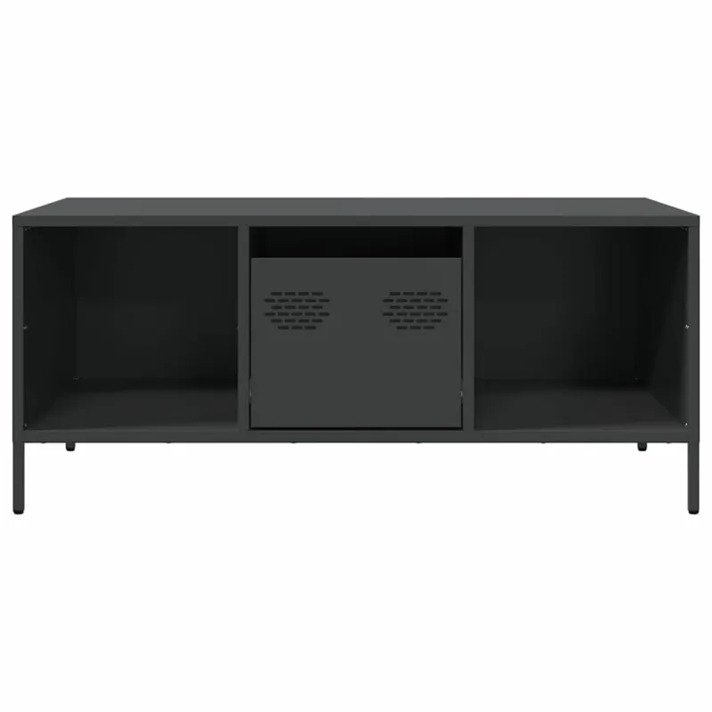 kavos staliukas juodas 101,5x50x43,5cm šaltai valcuotas plienas