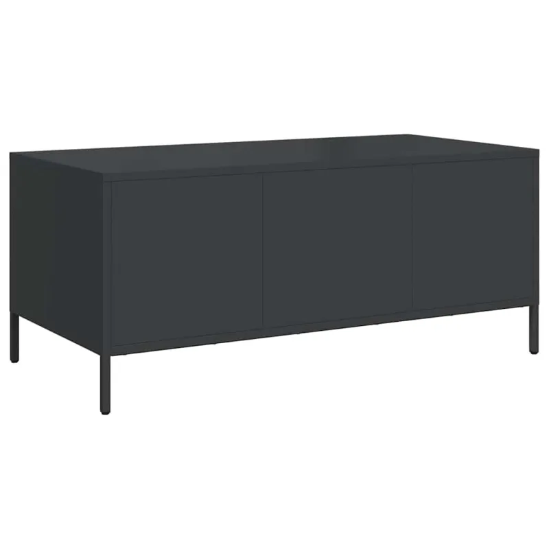 kavos staliukas juodas 101,5x50x43,5cm šaltai valcuotas plienas