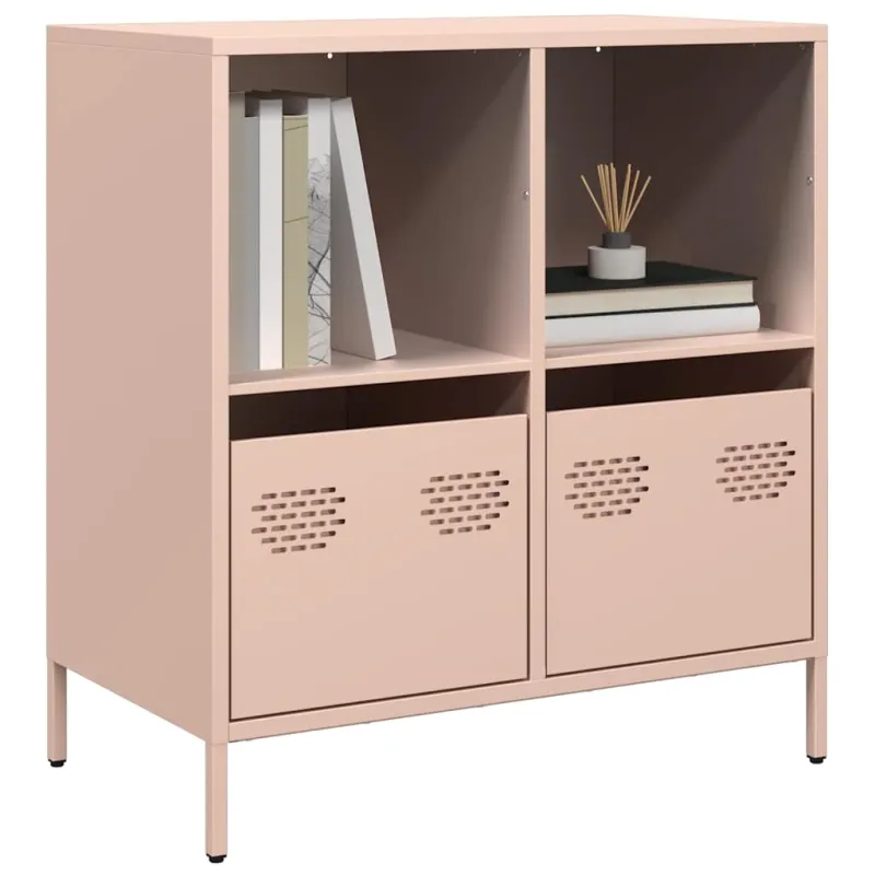 Šoninė spintelė, rožinė, 68x39x73,5cm, šaltai valcuotas plienas