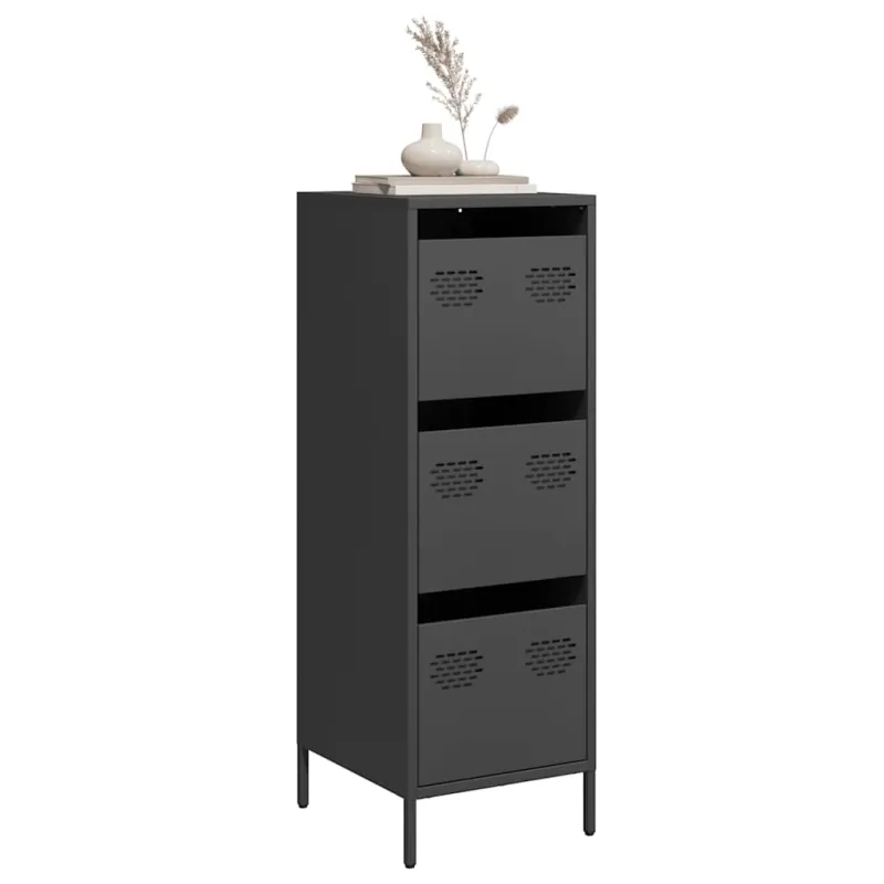 Highboard Black 39x35x103,5 cm Plienas