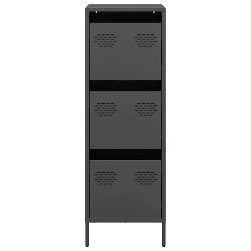 Highboard Black 39x35x103,5 cm Plienas