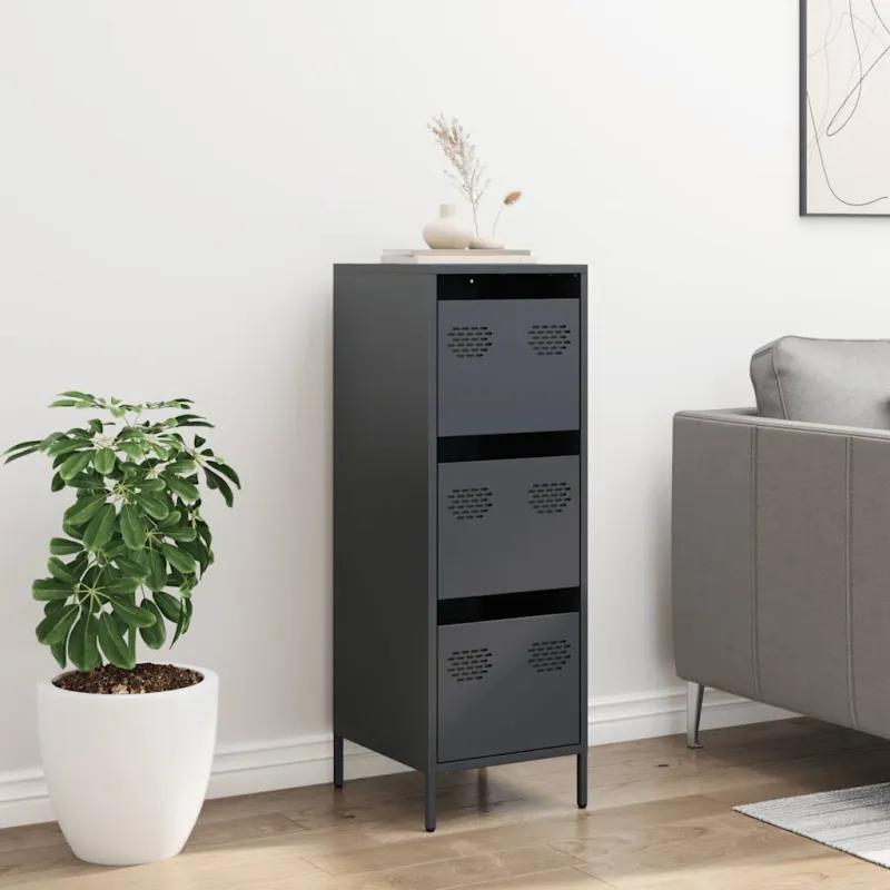 Highboard Antracitas 39x35x103,5 cm Plienas