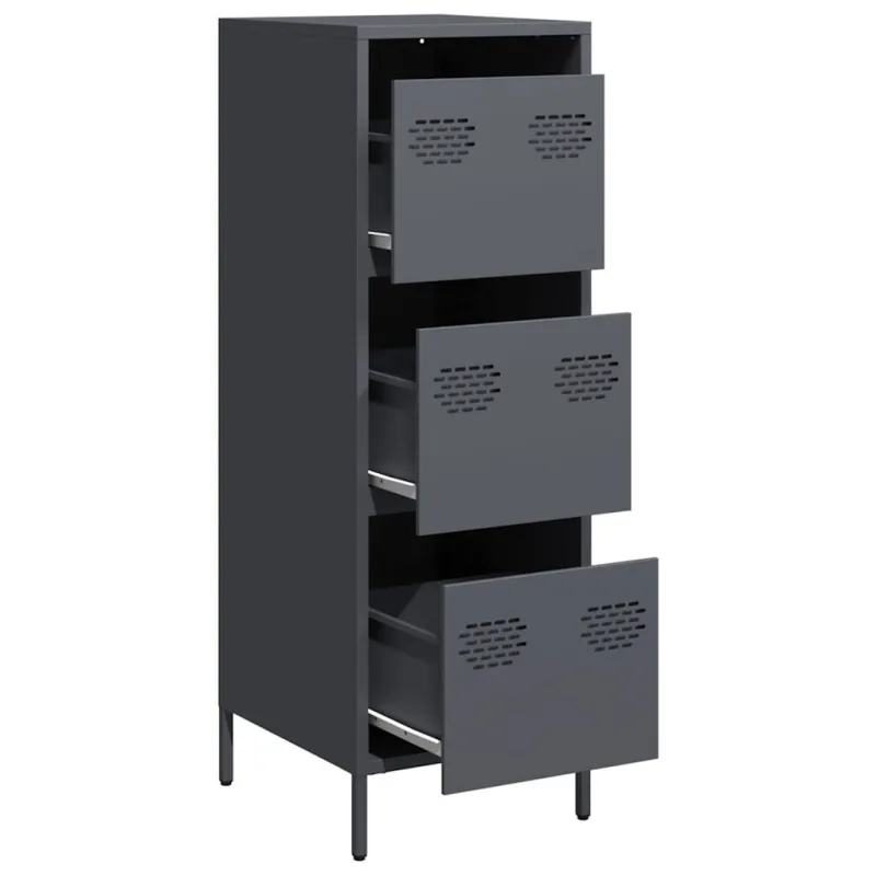 Highboard Antracitas 39x35x103,5 cm Plienas