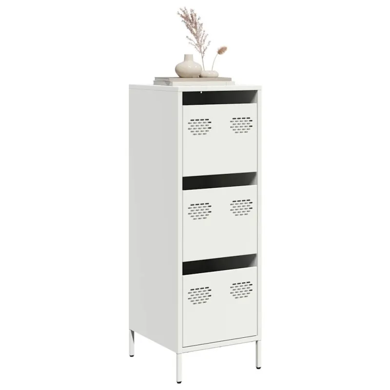 Highboard White 39x35x103,5 cm Plienas