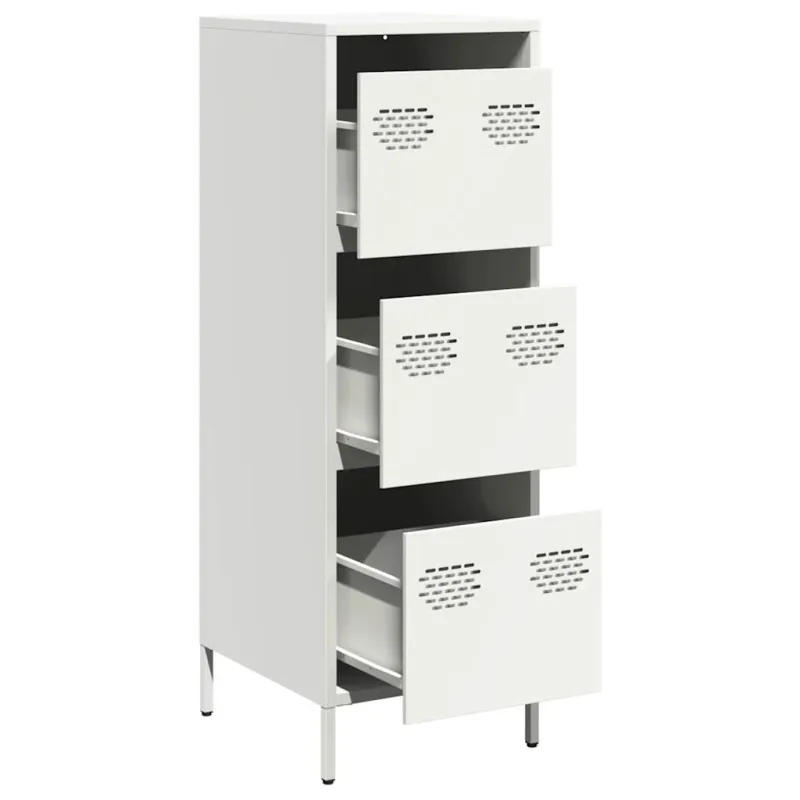 Highboard White 39x35x103,5 cm Plienas