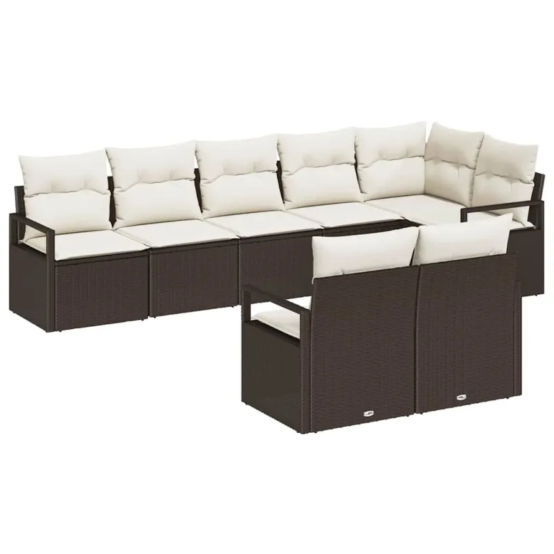 Sofos komplektas 8 pcs Ruda poliratanas