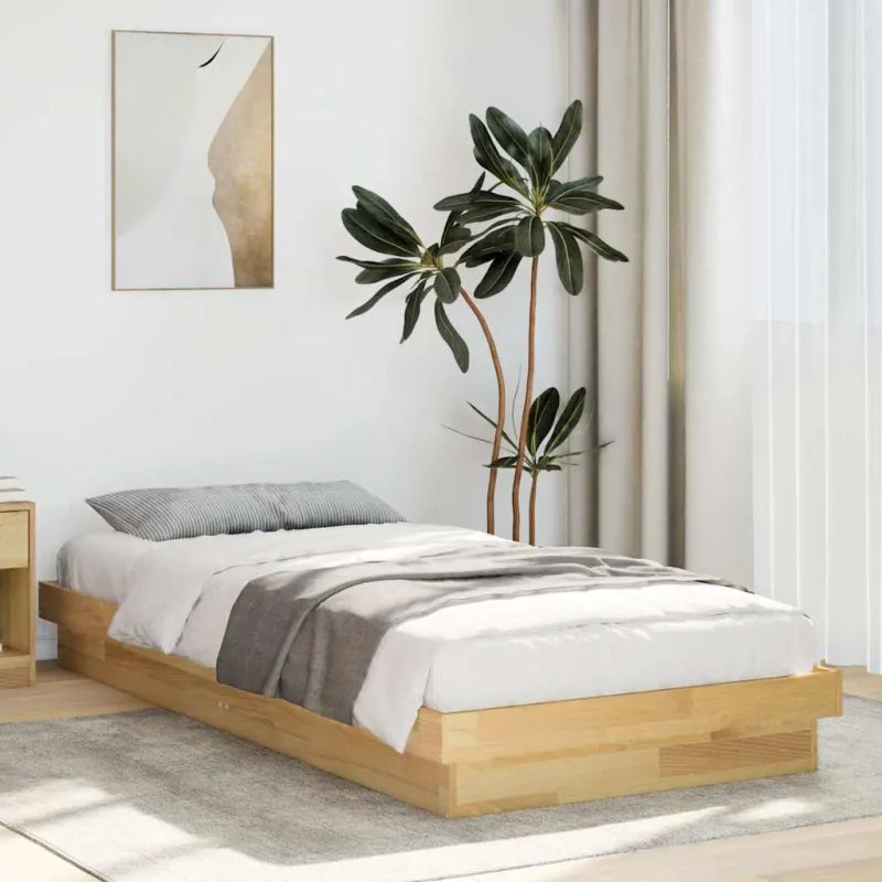 lovos rėmas be čiužinio 75x190 cm ąžuolo masyvo