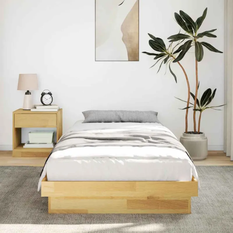 lovos rėmas be čiužinio 75x190 cm ąžuolo masyvo