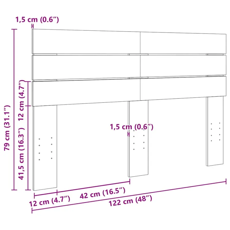 Galvūgalis, 120 cm, ąžuolo masyvo mediena