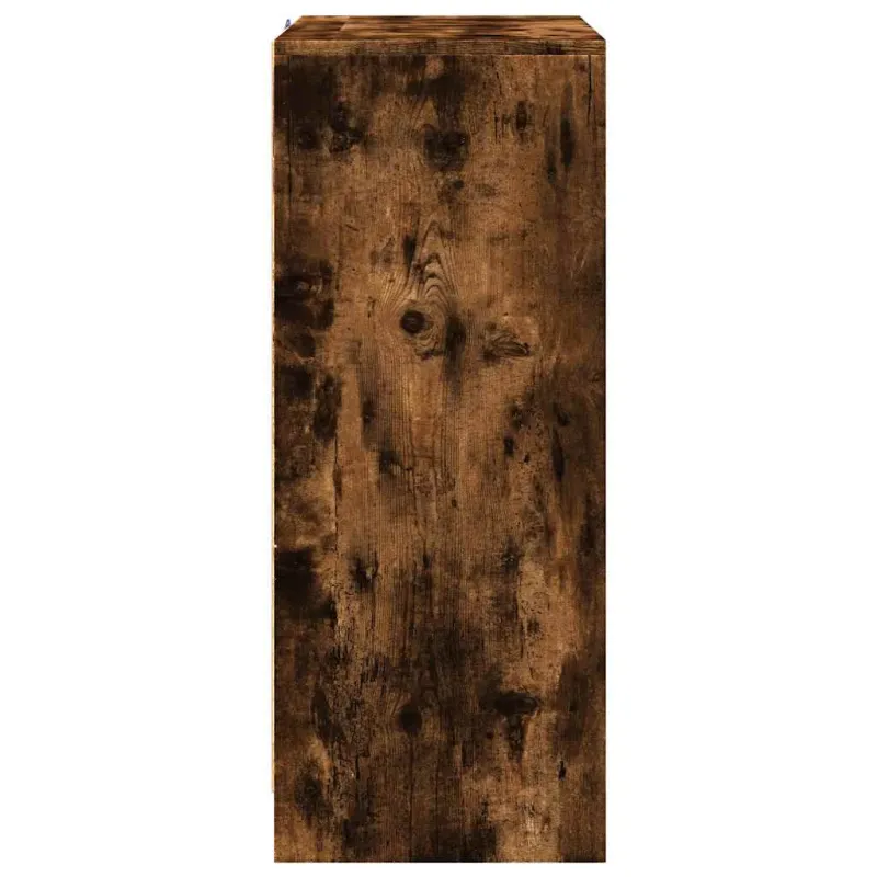 Šoninė spintelė su LED, dūminio ąžuolo, 77x34x85cm, mediena