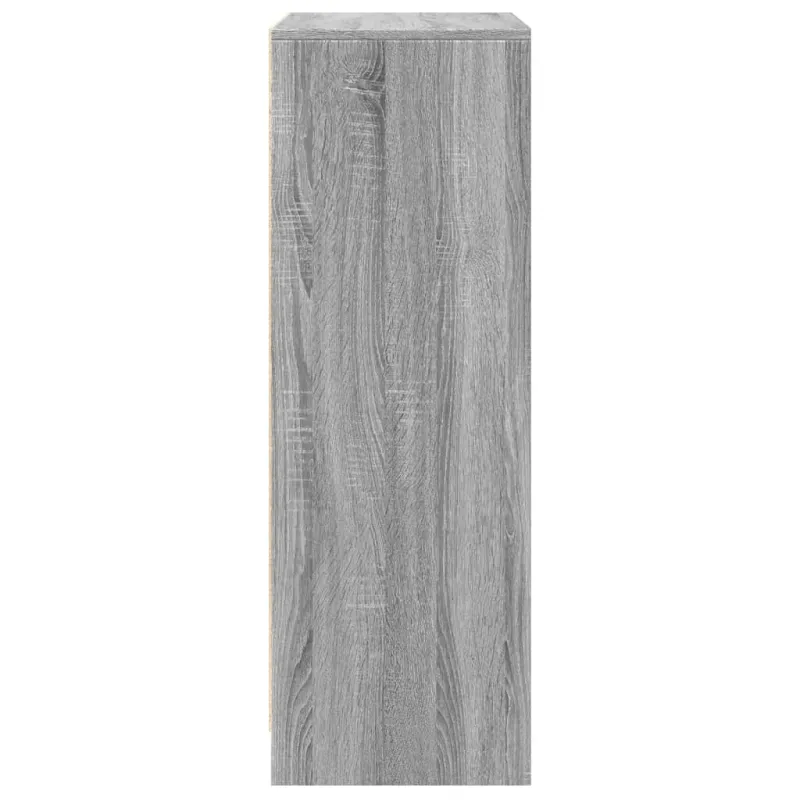 Šoninė spintelė su LED, pilka ąžuolo, 77x34x100cm, mediena