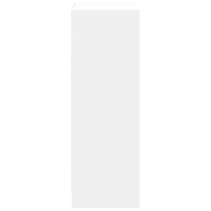 Šoninė spintelė su LED, balta, 72x34x100cm, apdirbta mediena