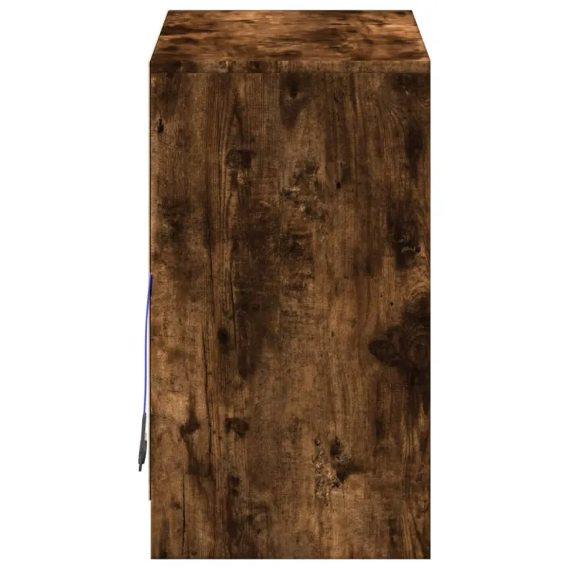 Šoninė spintelė su LED, dūminio ąžuolo, 72x34x61cm, mediena