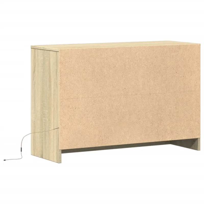 Televizoriaus spintelė su LED, ąžuolo, 91x34x61cm, mediena