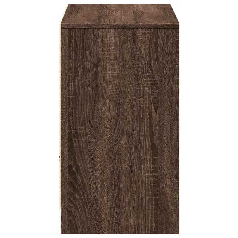 Televizoriaus spintelė su LED, ruda, 91x34x61cm, mediena