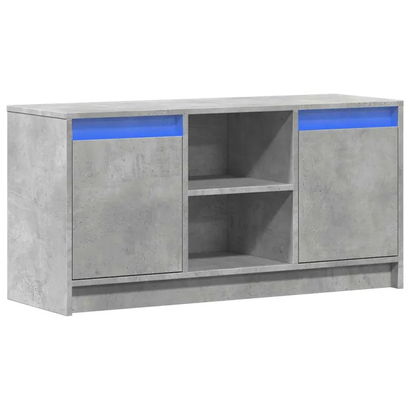 Televizoriaus spintelė su LED, betono, 100x34x50cm, mediena
