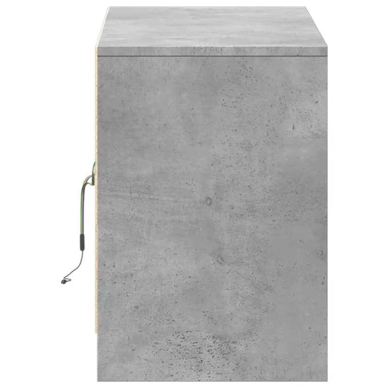 Televizoriaus spintelė su LED, betono, 100x34x50cm, mediena