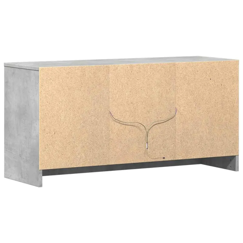 Televizoriaus spintelė su LED, betono, 100x34x50cm, mediena