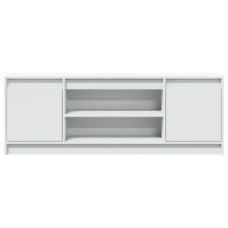 Televizoriaus spintelė su LED, balta, 139,5x34x50cm, mediena