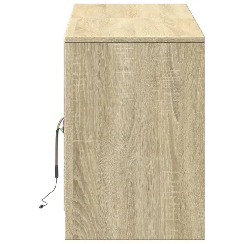 Televizoriaus spintelė su LED, ąžuolo, 139,5x34x50cm, mediena
