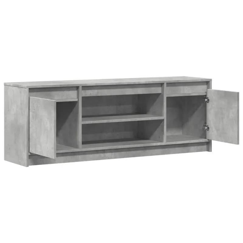 Televizoriaus spintelė su LED, betono, 139,5x34x50cm, mediena