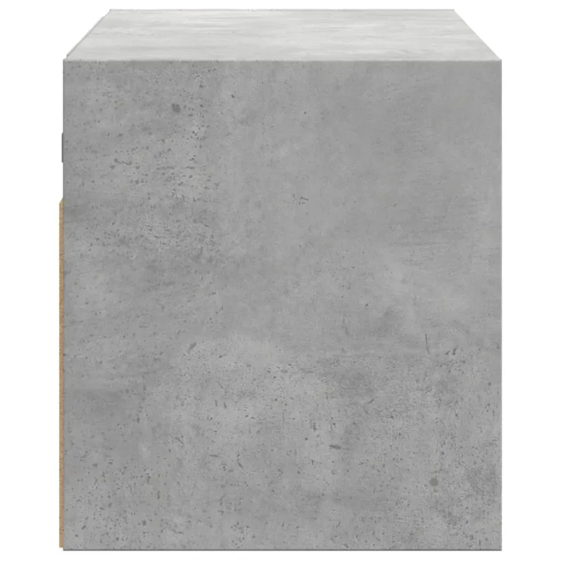 Sieninė TV spintelė su LED lemputėmis, betono, 100x31x35cm