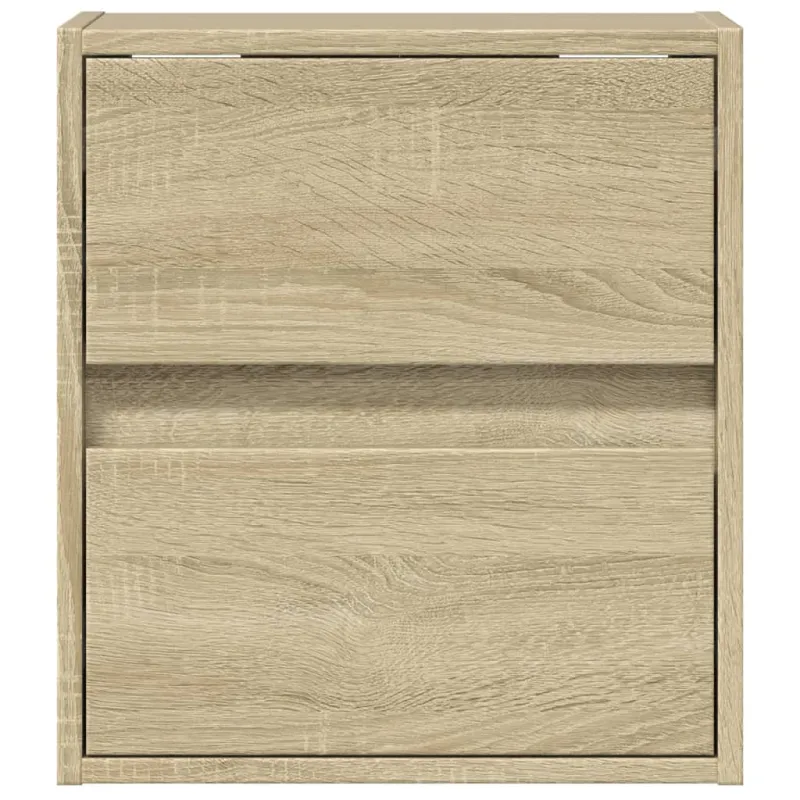 Sieninė TV spintelė su LED lemputėmis, ąžuolo, 41x31x45cm