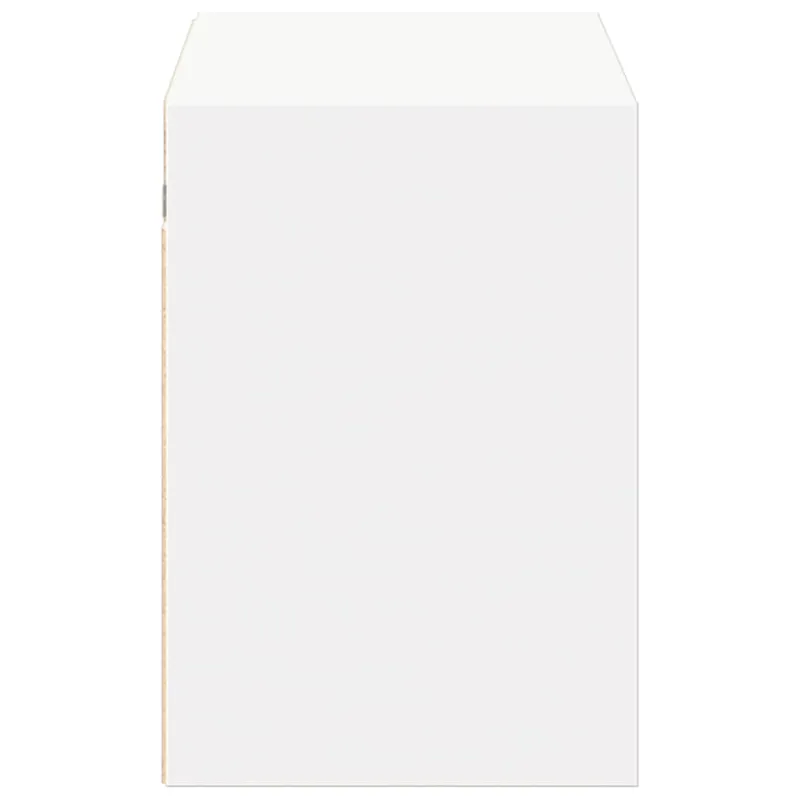 Sieninė TV spintelė su LED lemputėmis, balta, 100x31x45cm