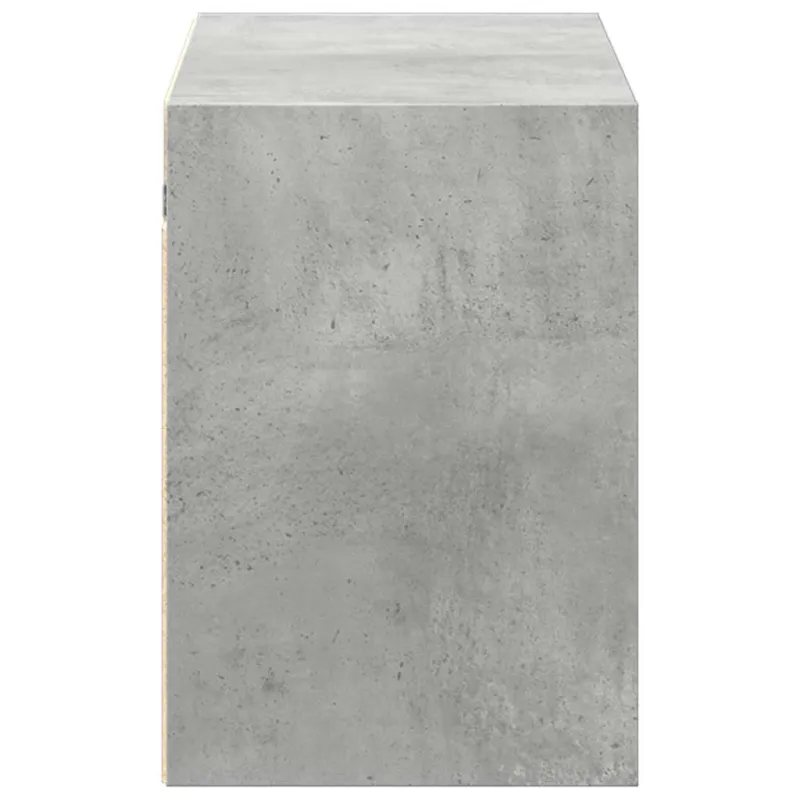 Sieninė TV spintelė su LED lemputėmis, betono, 100x31x45cm