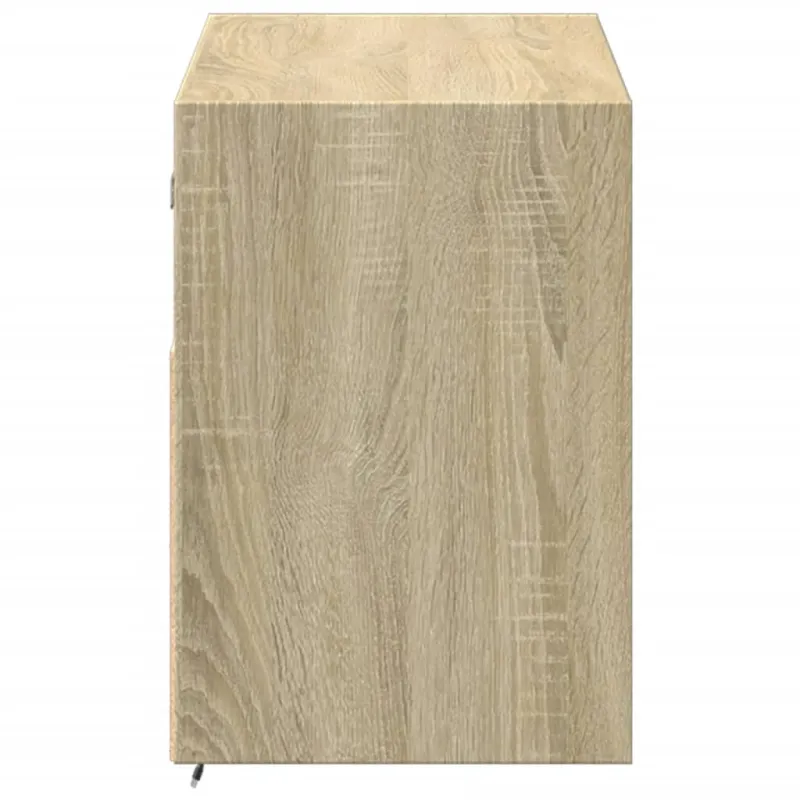 Sieninė TV spintelė su LED lemputėmis, ąžuolo, 100x31x45cm